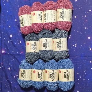 11 Brand New Skeins Premier Just Chenille Medley Yarn Smoke Free Various Colors